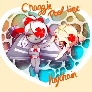 Hazbin hotel Summertime Couples keychain
