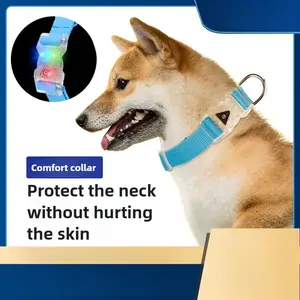 LED Dog Collar Harness Leash Gradient Color Collar halti  collar pet  accessories  shop pecher para perros