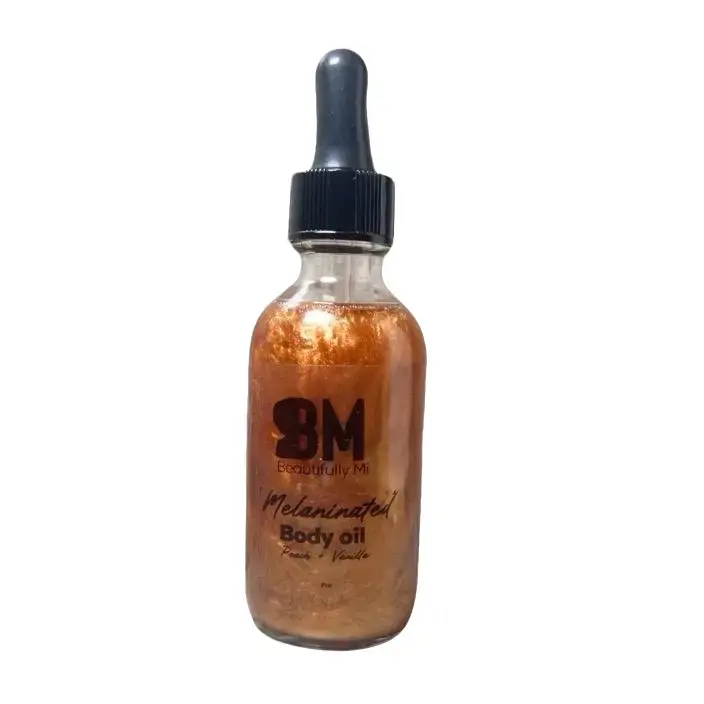 Natural Shimmer Body Oil | Peach Vanilla Scent | Beautifully Mi