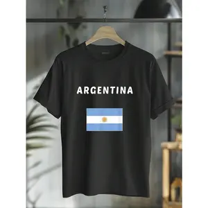 100% Cotton Argentina Flag Souvenir Gift Argentine T-Shirt
