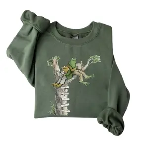 Frog and Toad Sweatshirt, Classic Book Sweater, Cottagecore Shirt, Frog Hoodie, Book Lover Gift, Retro Frog Tshirt
