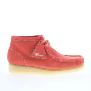 Clarks Wallabee Boot 26181112 Womens Pink Suede Lace Up Chukkas Boots