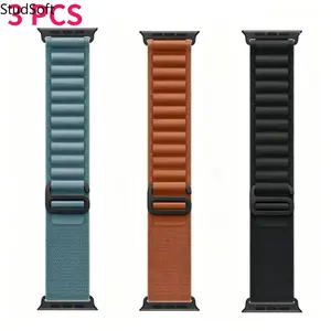 3 Pack Nylon Solo Loop Watch Bands Sport Elastic Replacement Strap Compatible with Apple Watch Ultra 2 Series 11 10 9 8 SE 49mm 46mm 45mm 44mm 42mm Unisex