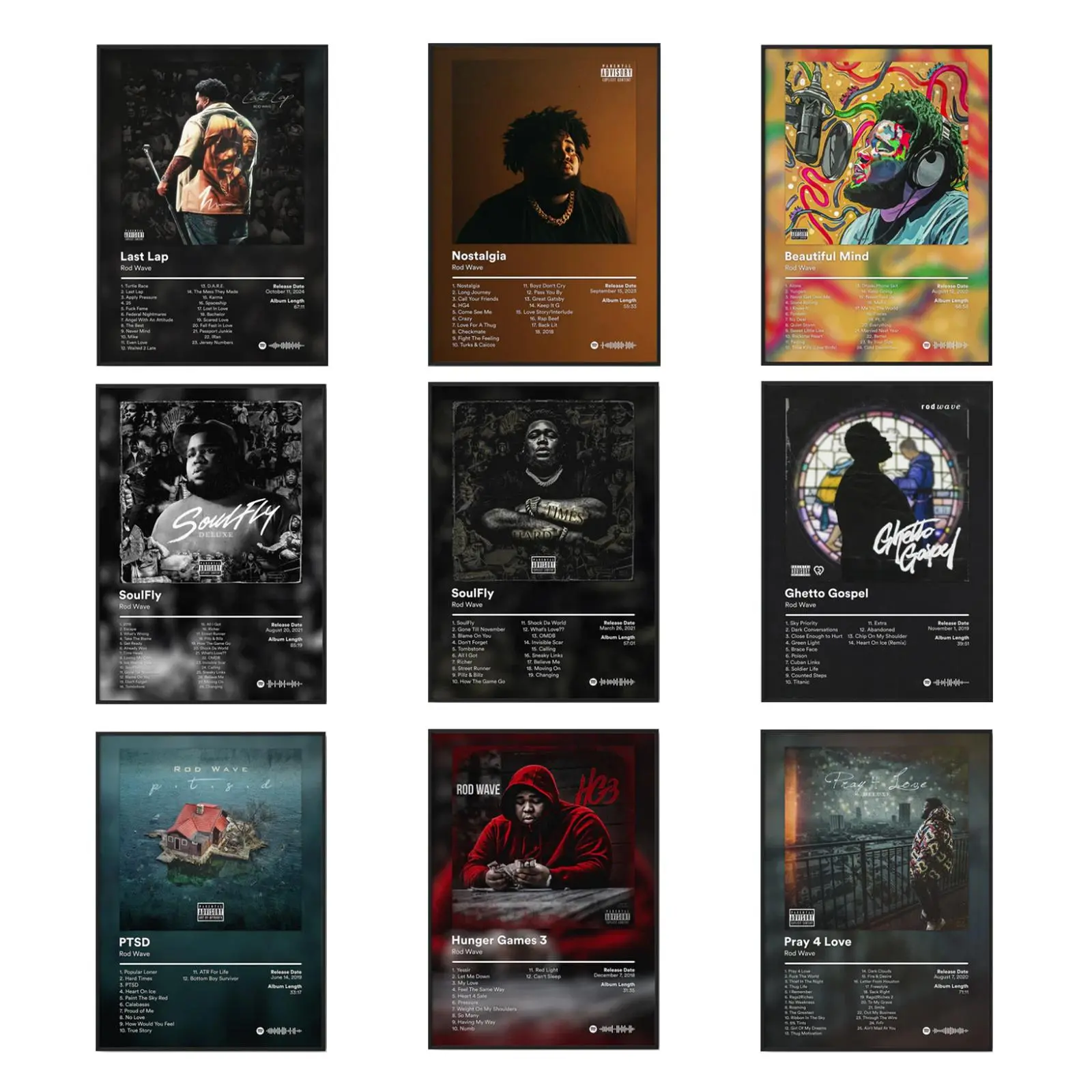 Emotional Rap R-R0D Wave Music Poster Wall Art Premium Wall Art Poster Unframed HD Print Home Office Decor Unique Trendy Gift