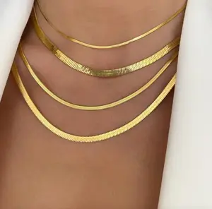 MEGARA NECKLACE Stainless Steel 18K Gold Plated Water Resistant Fashion Jewelry for Women