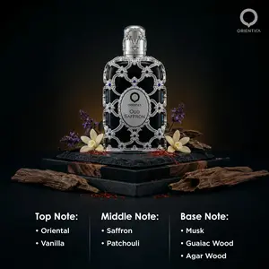 Luxury Collection Oud Saffron Unisex Eau De Parfum (2.7oz/80ml) - Oriental, Vanilla, Saffron, Woody, Patchouli, Musk, Agar Wood Arabic Fragrance