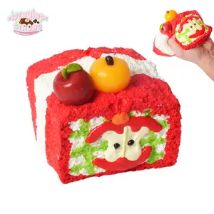[WenQing Taba Squishy] Handmade three-layer apple toast taba squishies/squishy toys, all silicone rebornsquishy, ​​fidget toys, 437g taba squishy, ​​perfect gifts for girls and boys