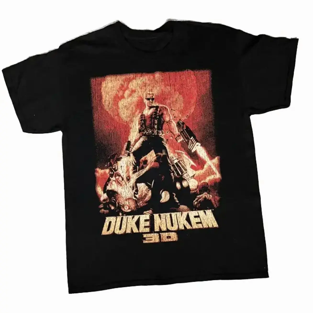 Duke Nukem 3D T-Shirt, Unisex Vintage Graphic Tee, Casual Merch for Men & Women, Gothic Grunge Y2K Style, Amity Affliction Outfits ECF
