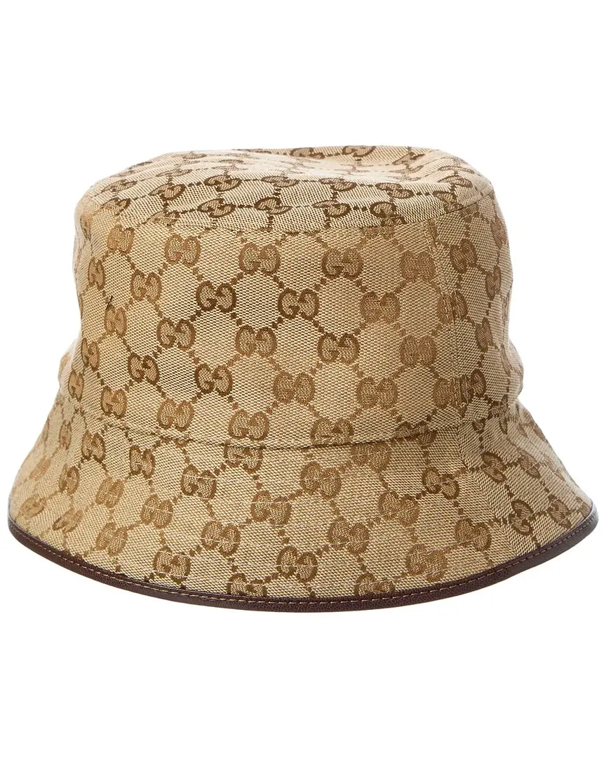 Gucci GG Canvas & Leather Bucket Hat