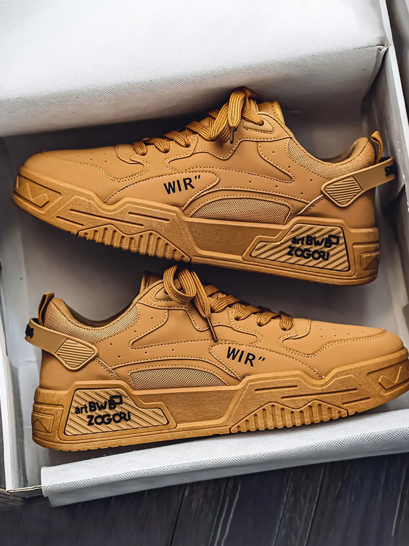 Men's Spring Outdoor Casual Wear-Resistant Thick Sole Sports Flats, Student Campus Style All-Season Versatile Patchwork Design Thick Soled Sneakers, All Seasons Sneakers