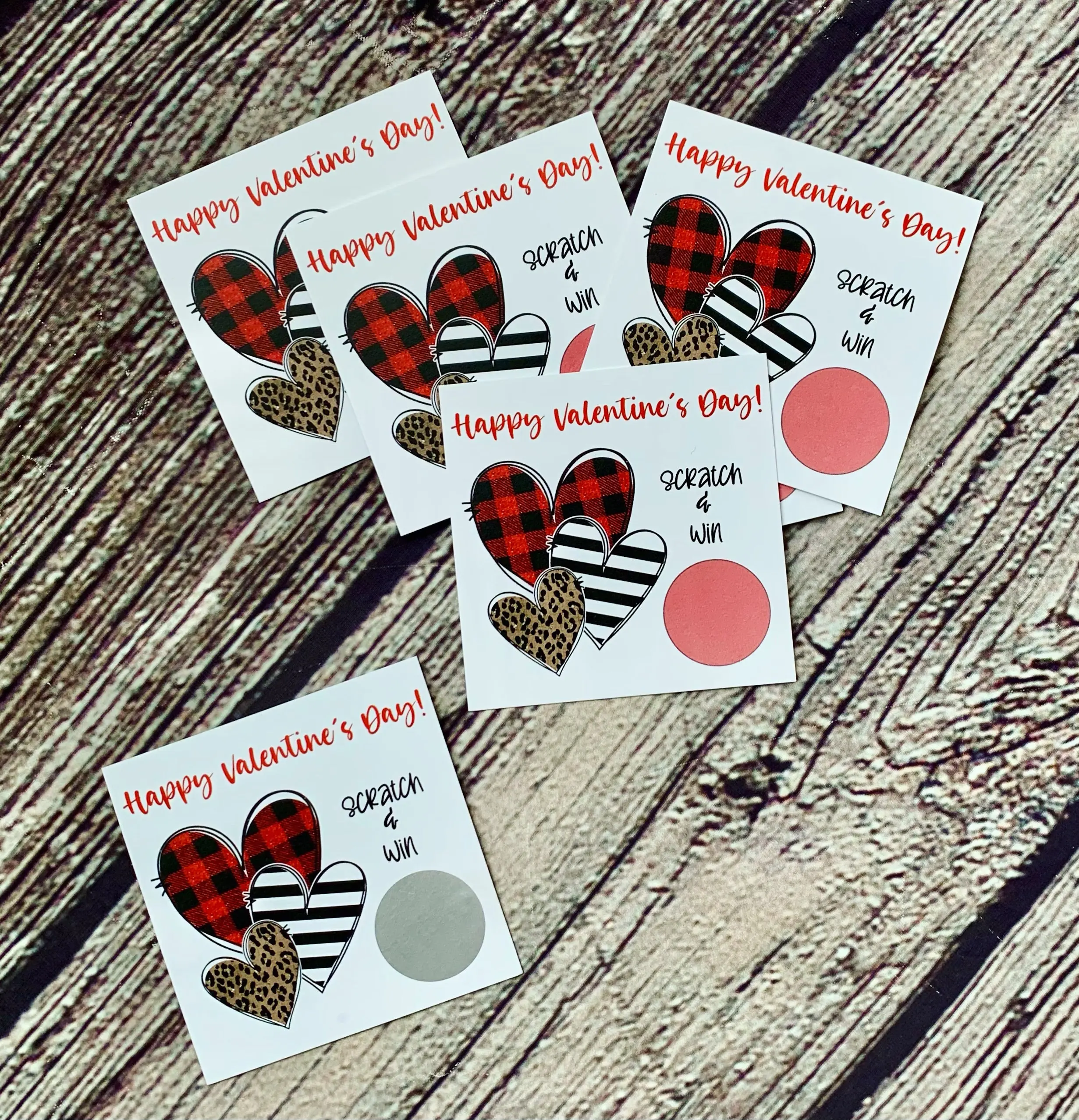 Valentine Day Scratch Cards - set of 20