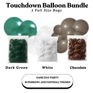 Touchdown Balloon Bundle - Dark Green, White, Chocolate