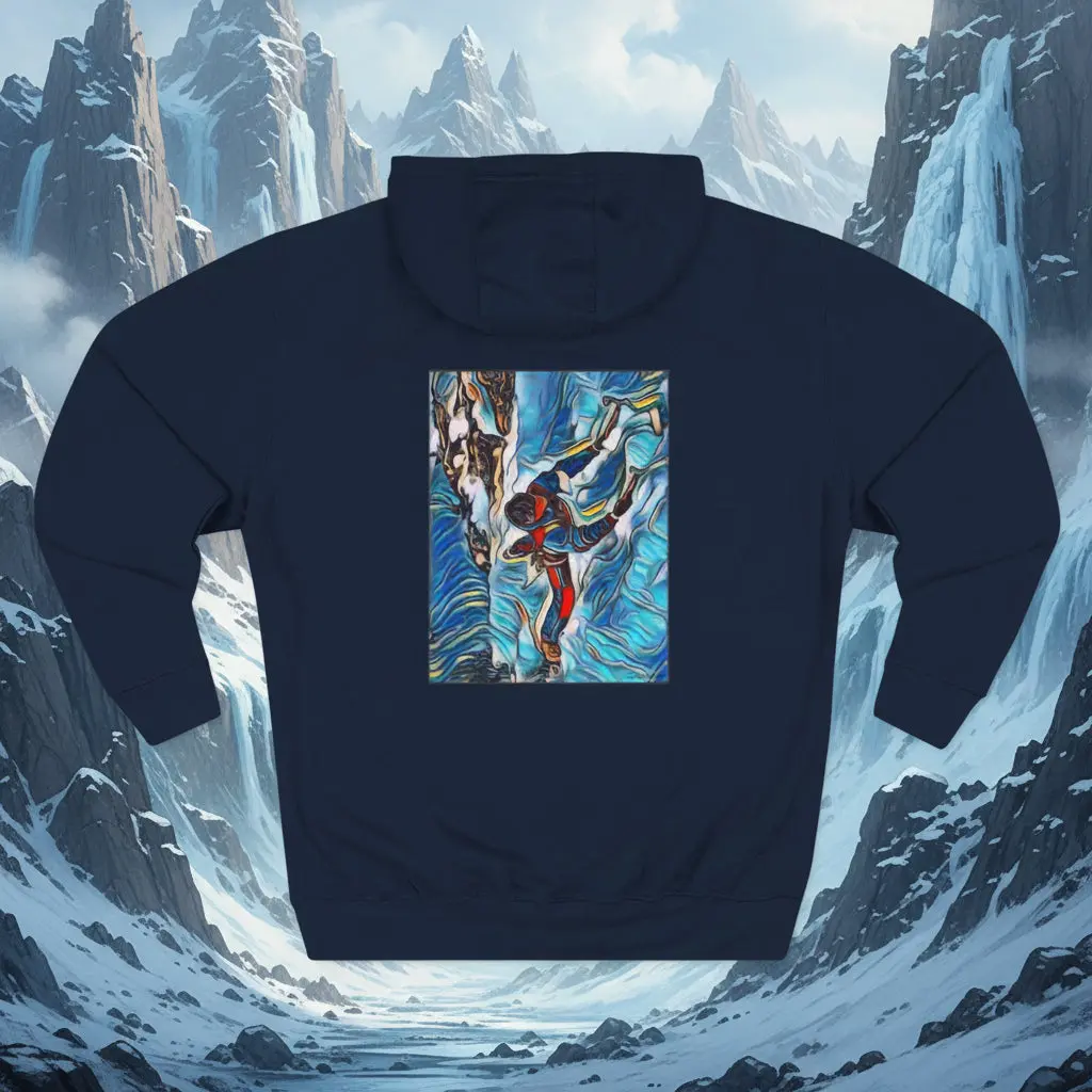 Climbing in Hyalite Canyon Fleece Hoodie