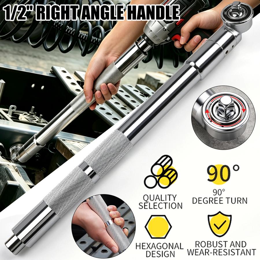 Offset Extension Wrench, 1/2in Forward Reverse Switch Compact Broad Socket Compatibility Impact Extension Wrench with Tight Reach Offset Torque for Tight Spaces
