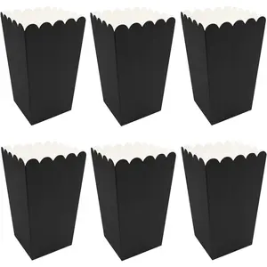 36 Pcs Mini Paper Cardboard Popcorn Boxes Popcorn Containers for Party Black