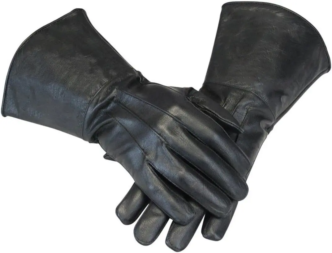 Medieval Gauntlet Leather Cosplay Gloves Long arm Cuff