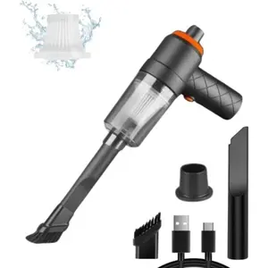 Cordless Handheld Vacuum Cleaner, Portable Car Vacuum for Car, Desk, Pet Hair, Keyboard, Home Cleaning, 5000Pa Powerful Suction, USB Rechargeable