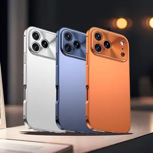 iPhone 17 Pro Max Case, Dual Metal Phone Cover, Aluminum Frame, Full Coverage Metal Lens, Matte Back, Ultra-Thin Shockproof Back Cover