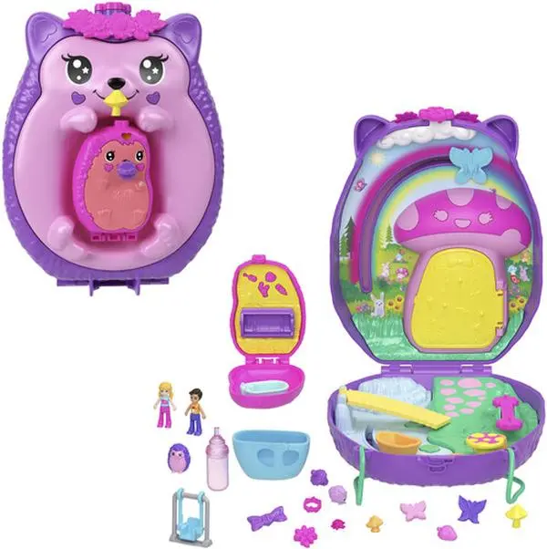 Polly Pocket Hedgehog Mom & Baby Wearable Compact  [COLLECTIBLES] Paper Doll