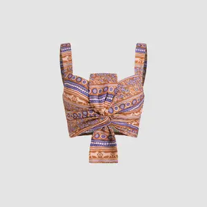 Cider [size 4-10] Aztec Sweetheart Twist Crop Top