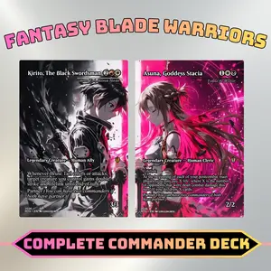 Fantasy Blade Warriors EDH Commander Deck | 100 Cards + Tokens | Custom MTG Proxy