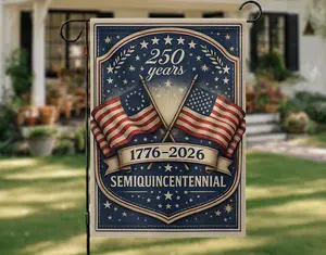 250 Years America Garden Flag 1776-2026, Patriotic Semiquincentennial Flag, USA 250th Anniversary Outdoor Yard Decor, Vintage American Flag