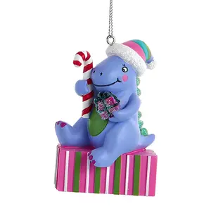 Blue Colorful Dinosaur Ornament