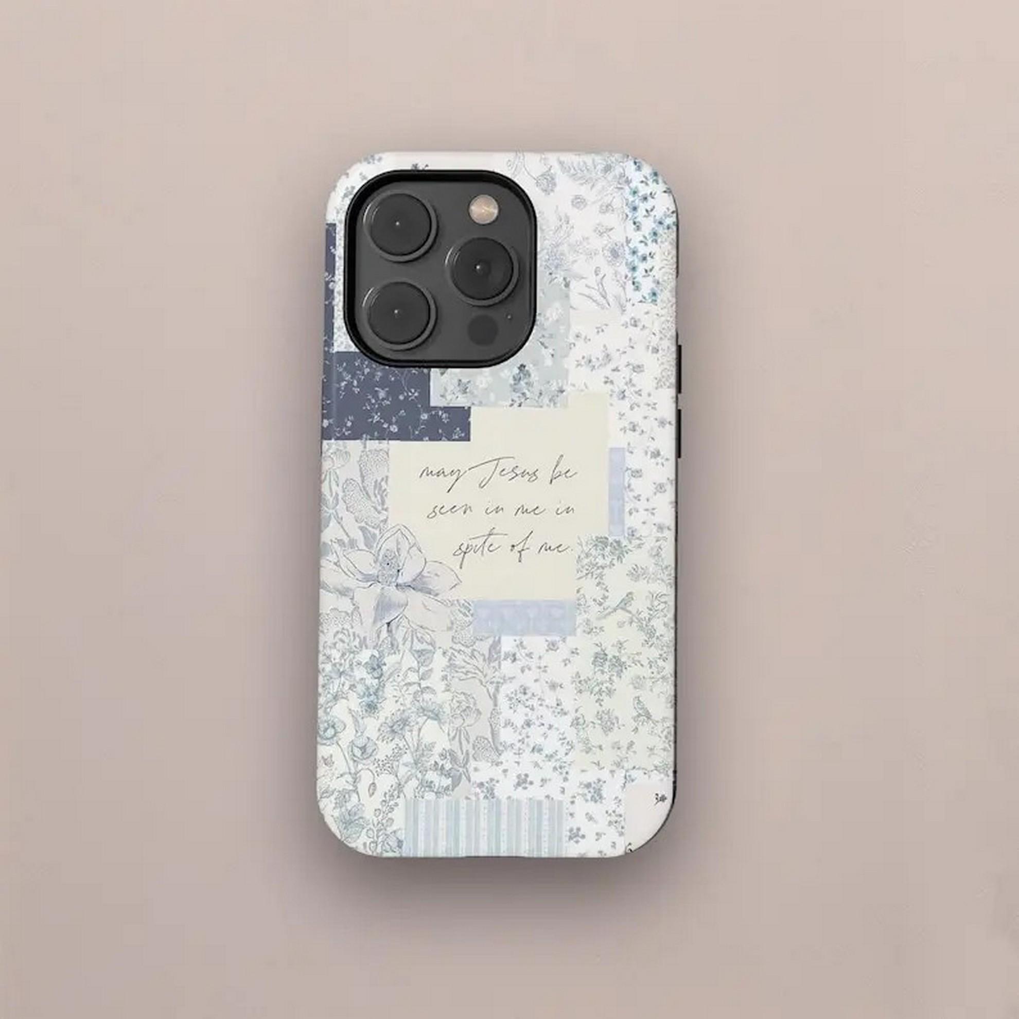 Christian Coquette Phone Case Patchwork Cute Jesus God Bible Verse Cover Religious Gift iPhone 17 16 15 14 13 12 11