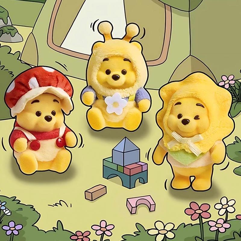 [Holiday Surprise Blind Box]Disney Winnie the Pooh Garden Series Blind Box – Cute Mystery Collectible Figurines for Gifts & Home Decoration