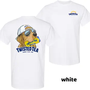 Men’s Twisted Tea Hunting Dog Tshirt – 2-Sided Graphic Beer Tee, Crewneck Shortsleeve, Casual  Streetwear, Menswear Top, Trending T-shirt