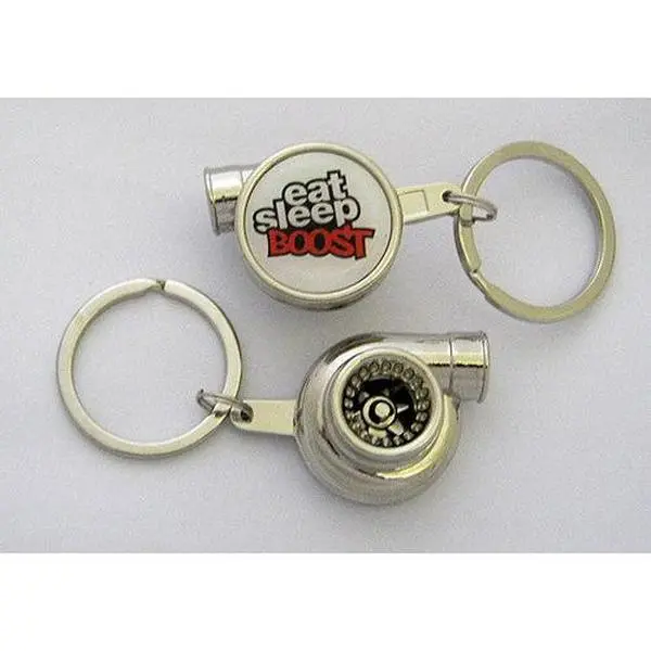 Spinning Turbo Keychain - Eat Sleep Boost Logo
