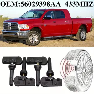 High-quality, ultra-long-range tire pressure monitoring system, original factory auto parts, OEM#56029398AA #433MHz, TPMS/ tire pressure sensor, used in # Chrysler # Dodge # Fiat # Jeep, battery life over 8 years