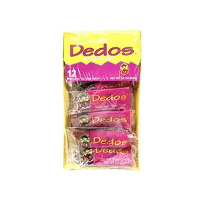 Indy Dedos Spicy and Sour Tamarind Candy Snack Bonbon Tangy 12 Count