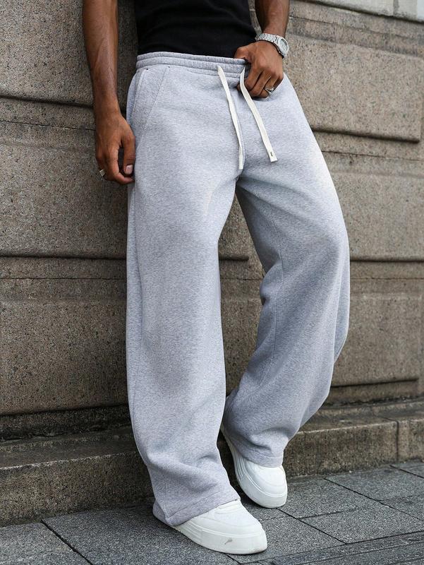 Men's Loose Casual Sports Pants, Versatile Street Style Athletic Trousers Suitable for Streetwear, Everyday Loungewear, Weekend Outings, Featuring a Relaxed Fit, Designed Specifically for Men, Gray Loose Sweatpants