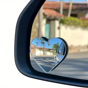 Car Heart Shaped Blind Spot Mirror, Car Side Mirror, Universal Paste Type Side Mirror, Car Rearview Mirror, Car Exterior Accessories for Car, SUV, Truck