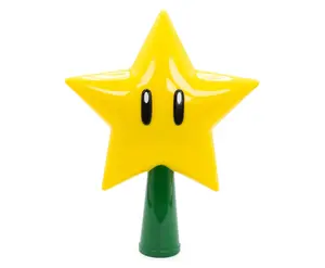 Super Mario Bros. 7-Inch Super Star Light-Up Holiday Tree Topper Decoration