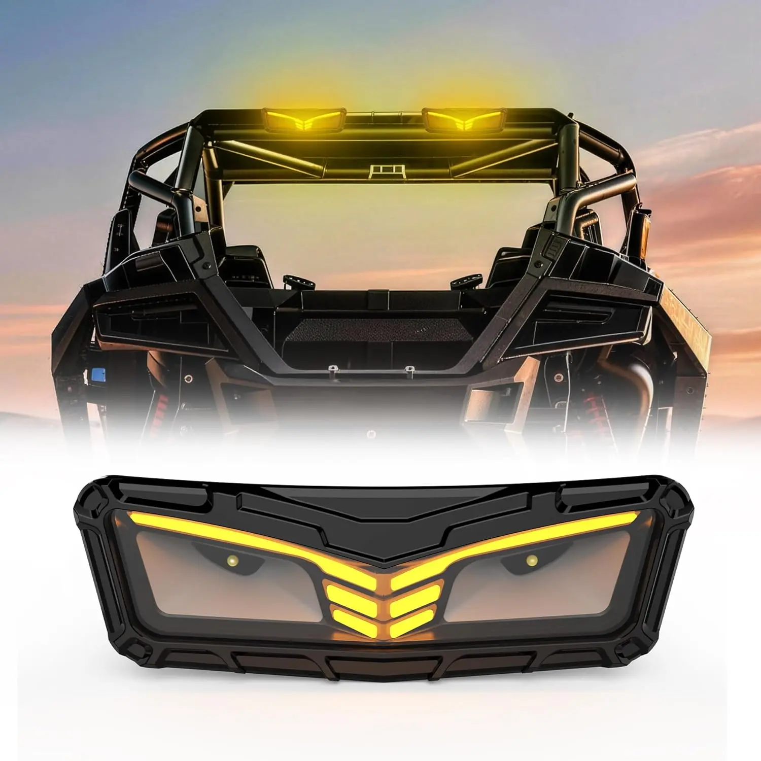 4WDKING 7-in LED Tail Light for ATV/UTV - 4WDKING Chase Brake Light with 5 Modes (Brake, Warning, Reverse, DRL, Strobe) Compatible with Trailer, Truck, Van, Motorcycle, Led Lights
