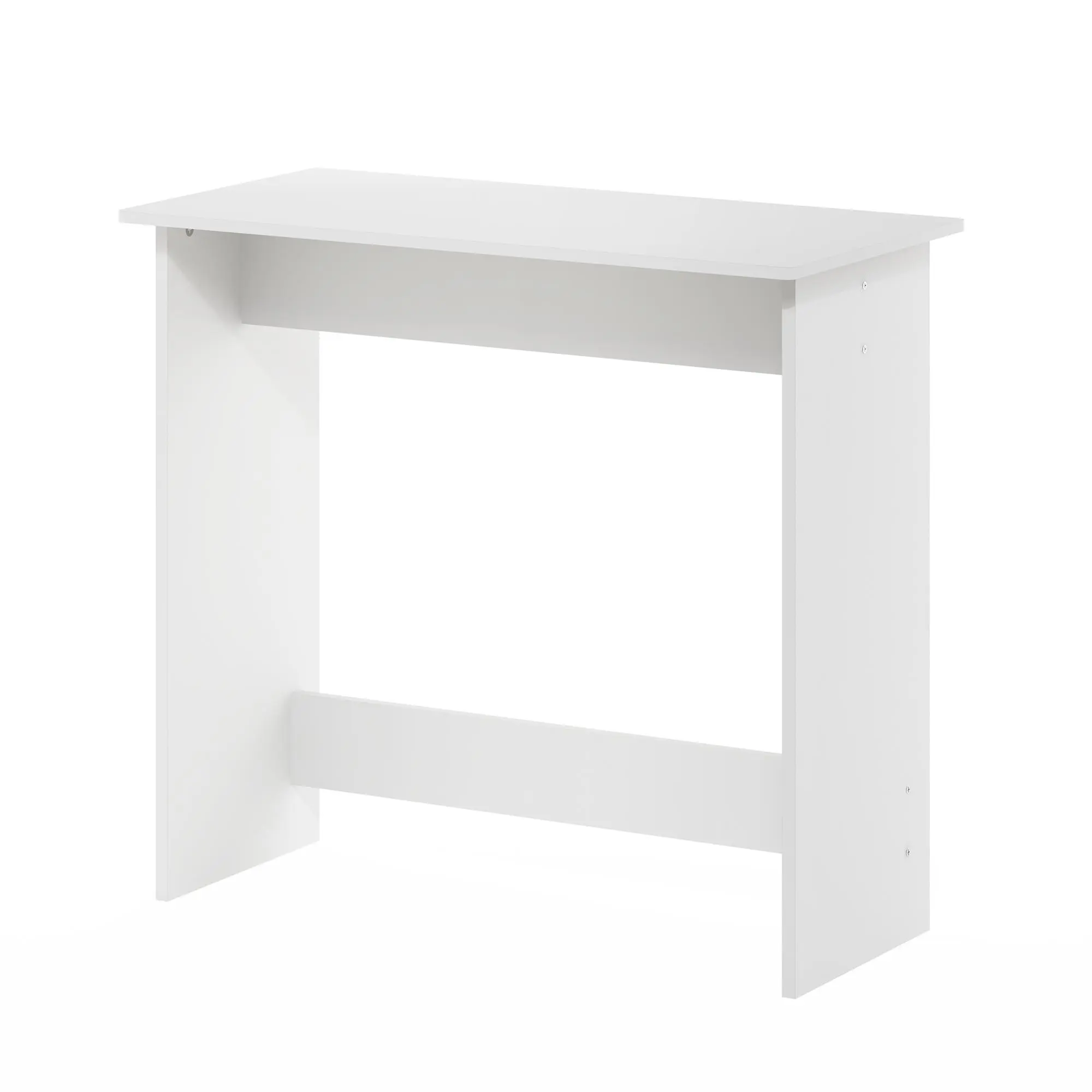 SIMPLISTIC White Compact Laptop Desk - 31.3-in Furniture with Rounded Edges, Minimalist Modern/Modern Style Desk for Dorm, Home Office, Compact Laptop Desks