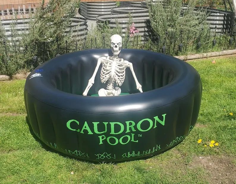 Halloween Inflatable Pool Pumpkin or Cauldron, Summerween Pool, Spooky Backyard Pool, Limited Edition Outdoor Pool