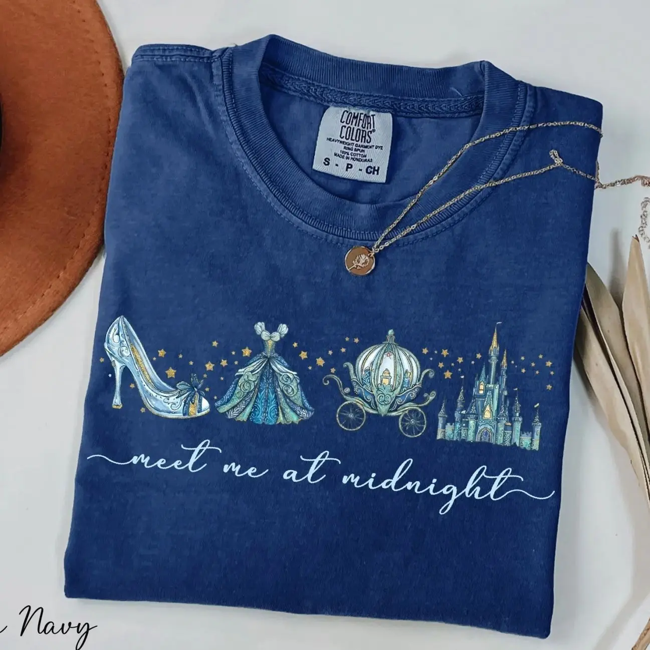Comfort Colors Meet Me At Midnight Shirt, Princess #Cinderel Tee, Girls Shirt, Vintage Princess Vacation Outfit For Women MWKU7