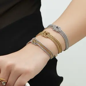Stainless Steel Twisted Bracelet - Elegant and Durable Design for Everyday Wear