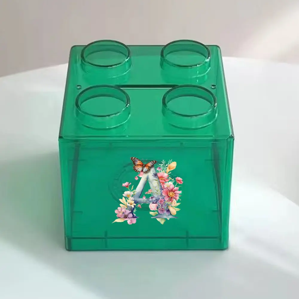 Plastic Coin Bank, Novelty Storage Box, Building Block Shaped Penny Bank, Stackable Design, Perfect for Gifts