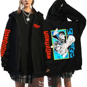 DANDADAN New Printed Japanese Anime Zipper Hoodie Women Men Casual Fashion Harajuku Jacket Coat Fleece Long Sleeve Sweatshirts