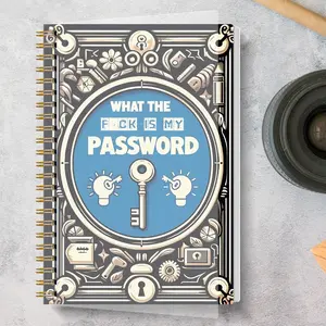 A5 Spiral Password Journal with Double Wire Binding, Thick Moisture-Proof Paper, Account Management Book for Website Login Info