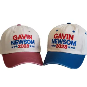 Gavin Newsom 2028 Embroidered Otto Cap, Vintage Washed Black Otto Hat, Wake Up America, Gavin Newsom President 2028Adjustable Fit for Men & Women - Perfect for Casual Wear