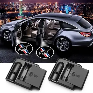 Ford Mustang Car Door Welcome Projection Light, Customizable Pattern Automatic Lighting Decoration, LED Step Lights, Car Decorative Light, Essential Accessory to Enhance Car Style