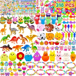 318 pcs Easter Eggs with Toys inside Bulk filled Easter Basket Stuffers Egg Hunt Easter Party Favors for Kids Toddlers Boys Girls 100 pack