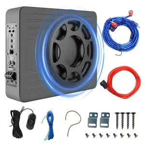 10 Inch 800W Car Subwoofer,Slim Under Seat Car Subwoofer Powered, High/Low Level Input, Car/Truck Car Audio Subwoofer Sub Built in Amplifier