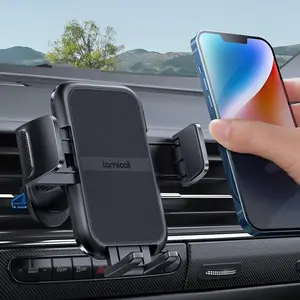 2023 Wider Clamp & Metal Hook Car Phone Holder Vent [Thick Cases Friendly] Phone Holder Car Mount Automobile Hands Free Cradle Air Vent for iPhone 15 14 13 Pro Max Smartphone