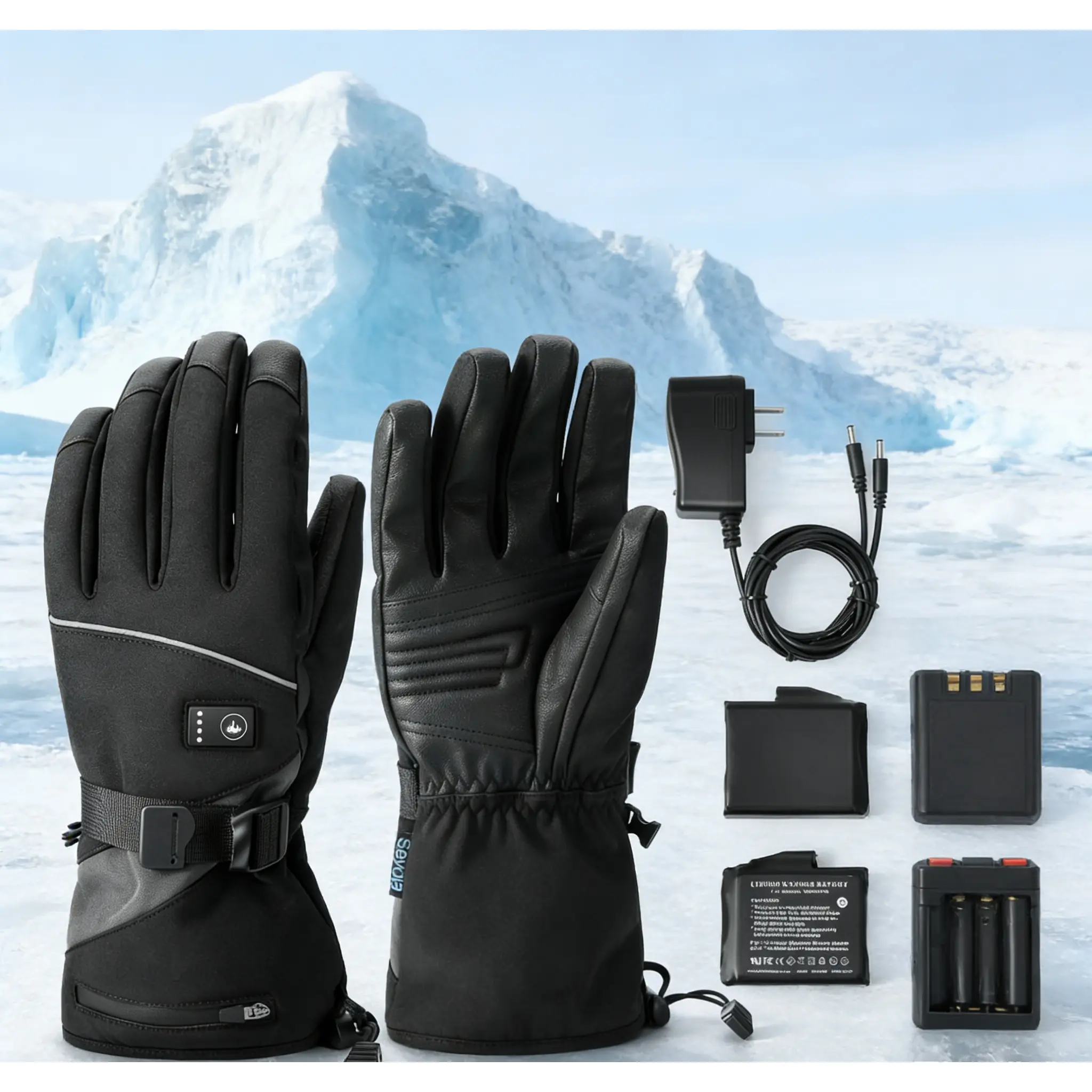 Rechargeable Touchscreen Heated Gloves Warm Heated Gloves for Men Women Electric Rechargeable Battery Waterproof Windproof Touchscreen Winter Gloves for Motorcycle Skiing Cycling Hunting Hiking Camping